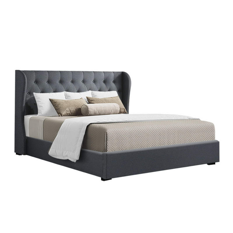 Artiss Bed Frame Queen Size Gas Lift Charcoal ISSA