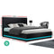 DOUBLE Size - Gas Lift LED Bed Frame - Black