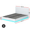 QUEEN Size - Gas Lift LED Bed Frame - White