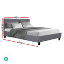 DOUBLE Size - Fabric Bed Frame - Grey