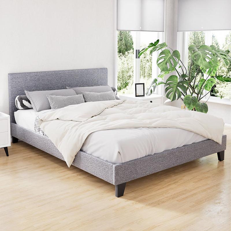 DOUBLE Size - Fabric Bed Frame - Grey