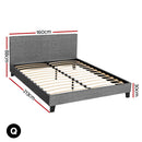 QUEEN Size - Classic Bed Frame - Grey