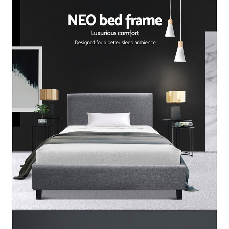 SINGLE Size - Classic Bed Frame - Grey