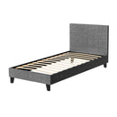 SINGLE Size - Classic Bed Frame - Grey