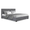 DOUBLE Size - Linen Gas Lift Bed Frame - Grey