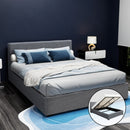 QUEEN Size - Gas Lift Linen Bed Frame - Grey