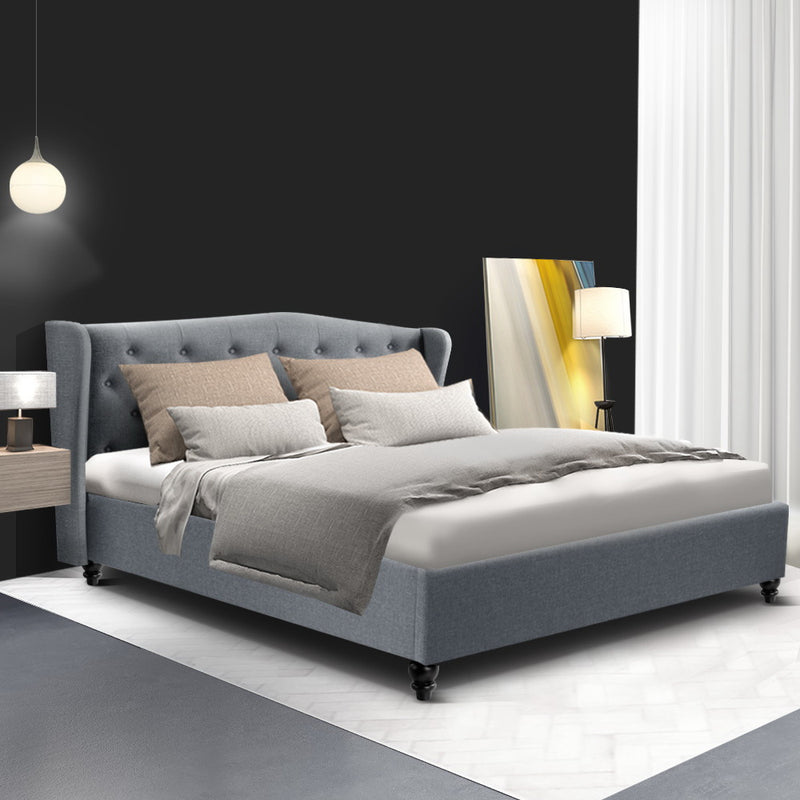 QUEEN Size - Tufted Bed Frame - Grey