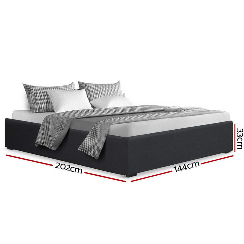 DOUBLE Size - Gas Lift Bed Frame - Charcoal