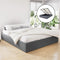 KING Size - Gas Lift Linen Bed Frame - Grey