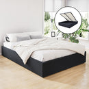 QUEEN Size - Gas Lift Fabric Bed Frame - Charcoal