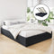 QUEEN Size - Gas Lift Fabric Bed Frame - Charcoal