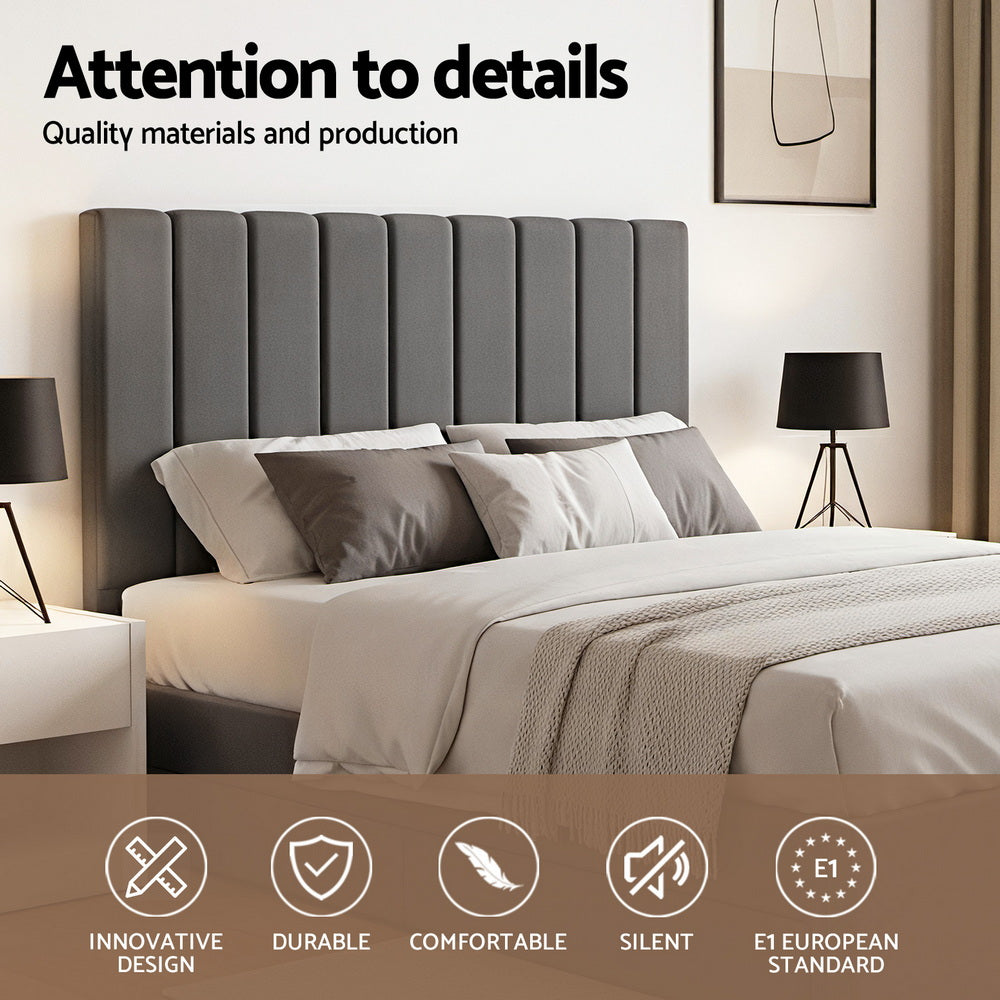 Kairo Gas Lift Bed Frame – Grey – Queen