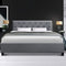 DOUBLE Size - Linen Bed Frame - Grey