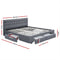 KING Size - Premium Bed Frame with 4 Drawers - Grey