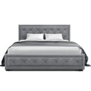 DOUBLE Size - Scandanavian Style Gas Lift Bed Frame - Grey