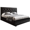 Artiss Bed Frame Double Size Gas Lift Black TIYO