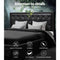 KING Size - Leather Gas Lift Bed Frame - Black