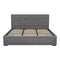 KING Size - Linen Gas Lift Bed Frame - Grey