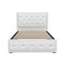 KING SINGLE Size - Leather Gas Lift Bed Frame - White