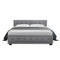 QUEEN Size - Linen Gas Lift Bed Frame - Grey