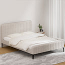 QUEEN Size - Linen Bed Frame - Beige