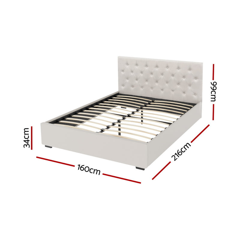 QUEEN Size - Gas Lift Tuften Bed Frame