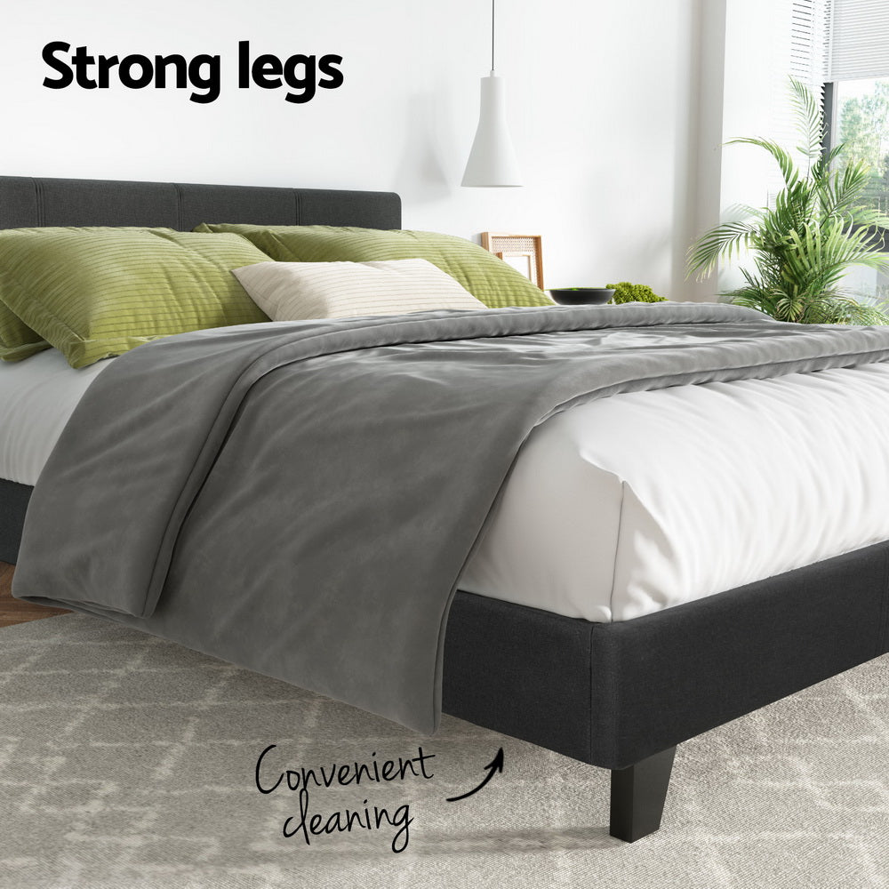 Neo Fabric Bed Frame – Charcoal – Double