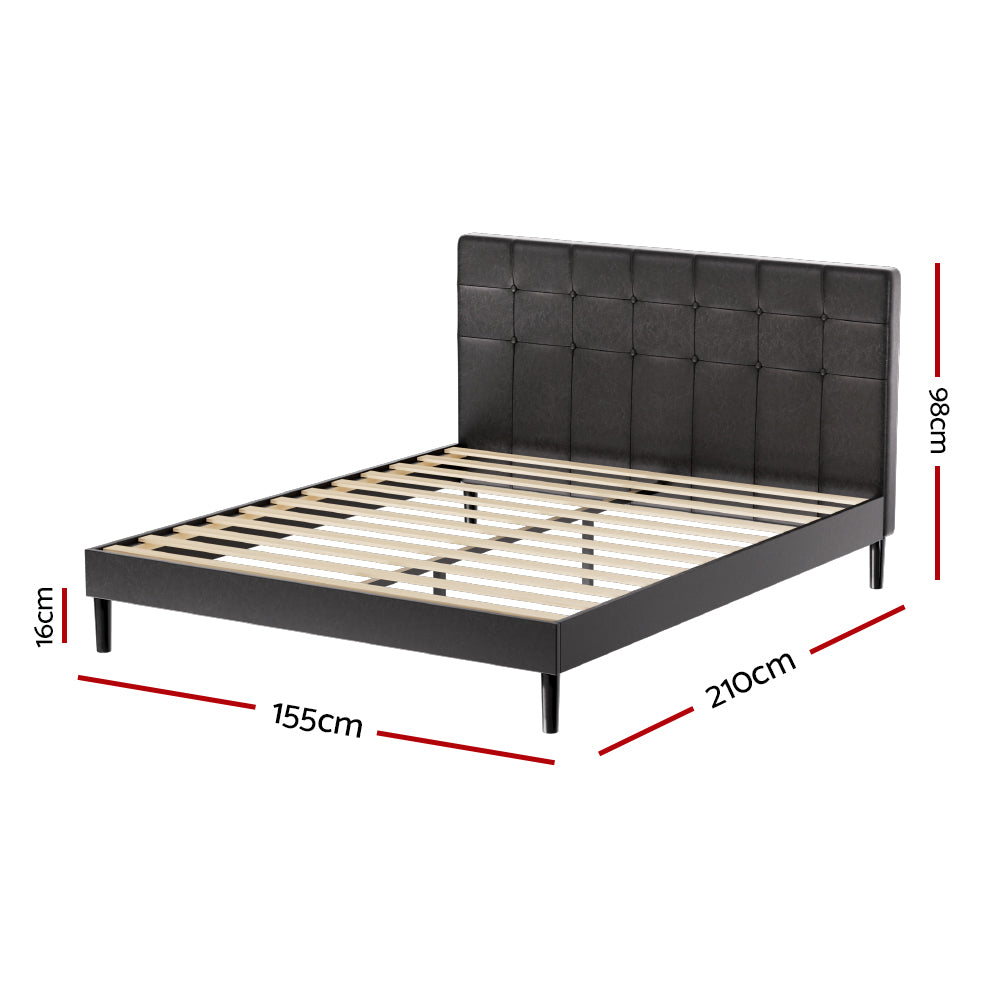 Crest LED Bed Base – Black – Queen