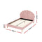 DOUBLE Size - Scallop-Shape Velvet Frame - Pink