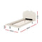 SINGLE Size - Boucle Beige Bed Frame