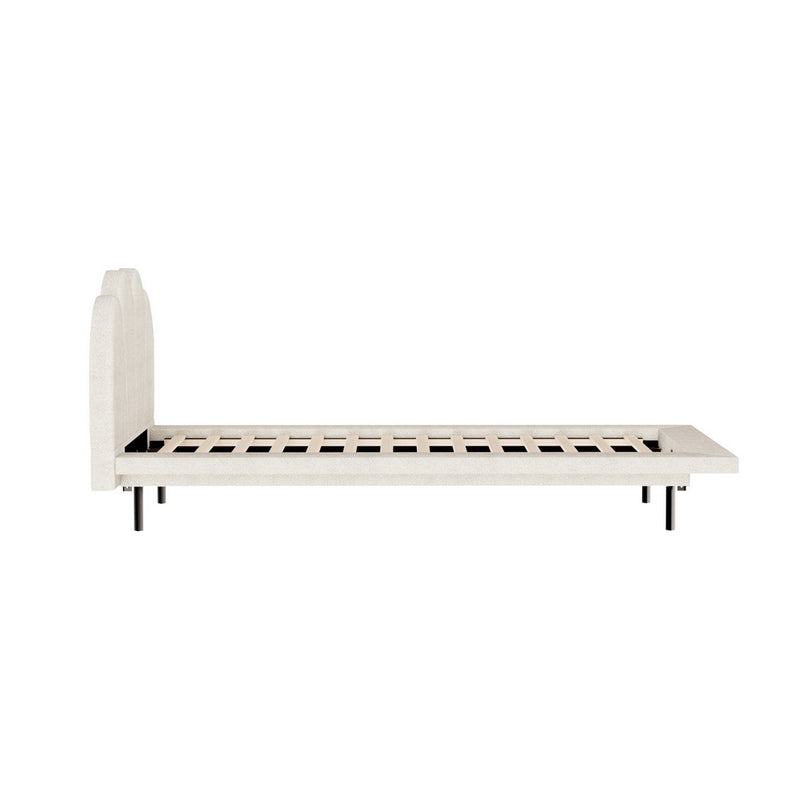 SINGLE Size - Boucle Beige Bed Frame