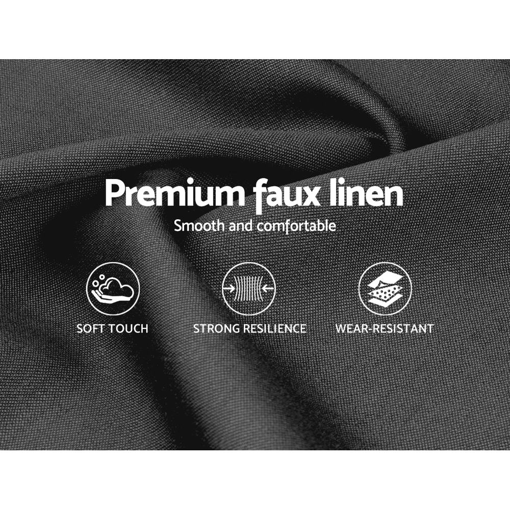 Miles Linen Bed Head – Brown – Queen