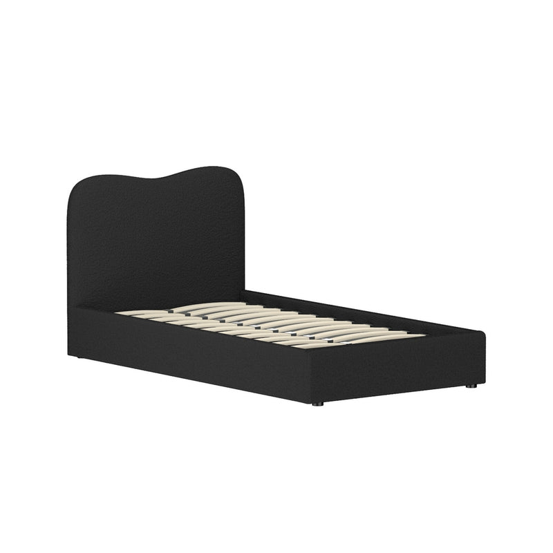 KING SINGLE Size - Boucle Fabric Bed Frame