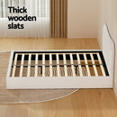 Alba Bouclé Upholstered Bed Frame – Beige – Queen