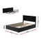 DOUBLE Size -  Bed Frane with 4 Drawers - Black