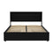 Artiss Bed Frame Queen Size LED with 4 Drawers Black DUNN