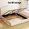 KING Size - Gas Lift Boucle Fabric Bed Frame