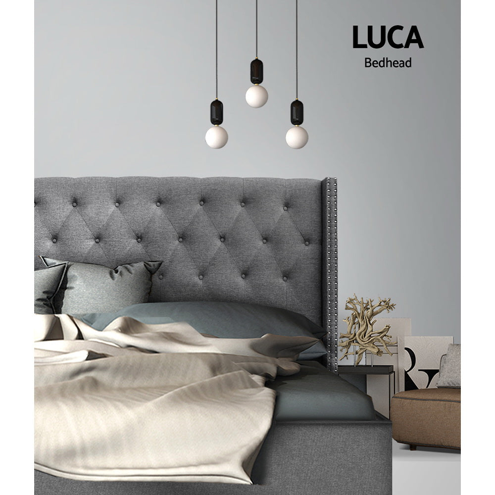 Arcon Linen Bed Head – Brown – Queen