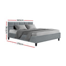 QUEEN Size - Linen Plush Bed - Grey