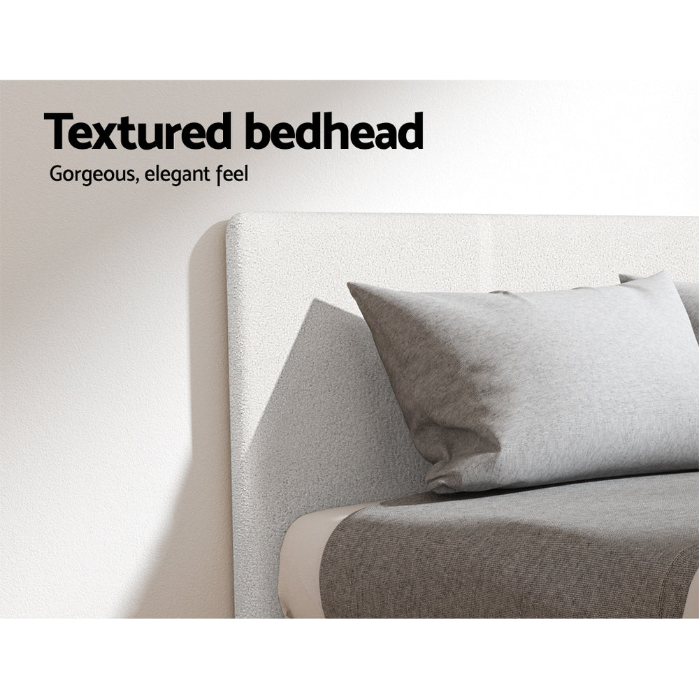Neo Bed Set with BedStory Hybrid Mattress – White – King Single