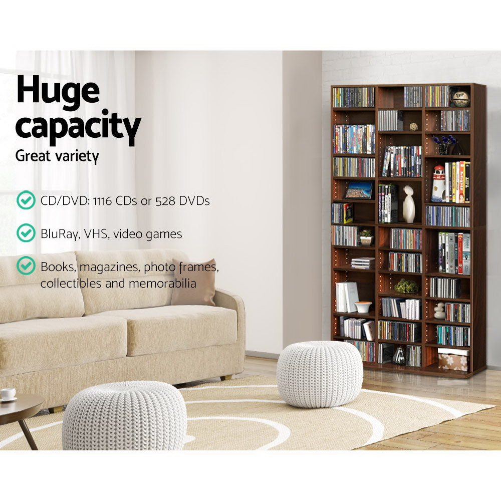 Meridian CD Storage Bookshelf – Brown – 194 cm