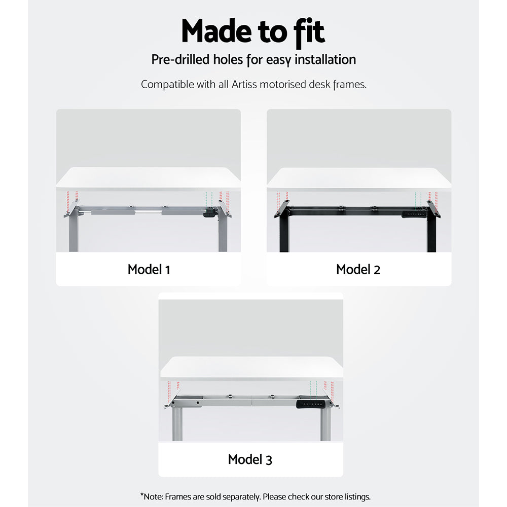 Serano Electric Desk Desktop – White – 140 cm