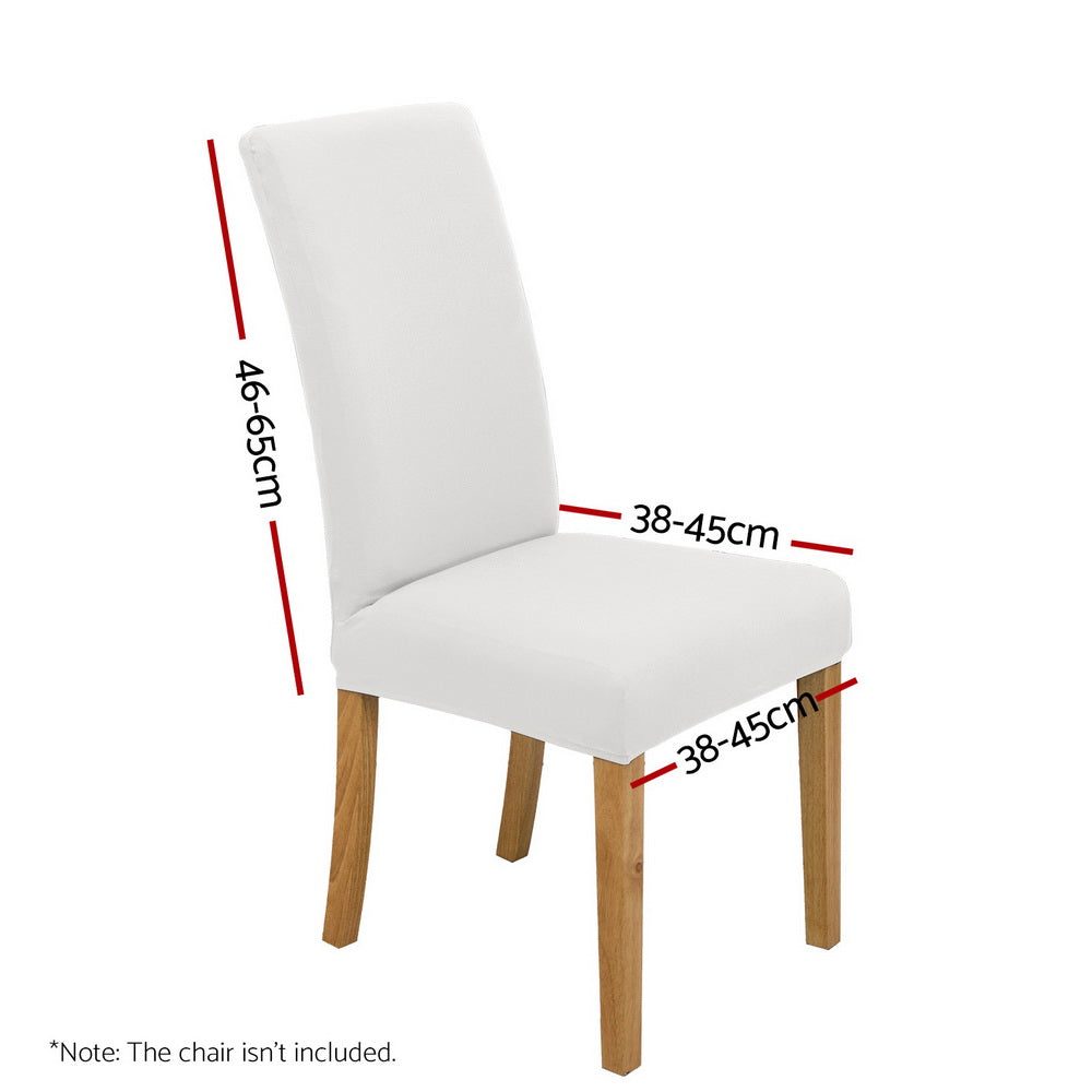 Marino Dining Chair Covers – White – Set of 4