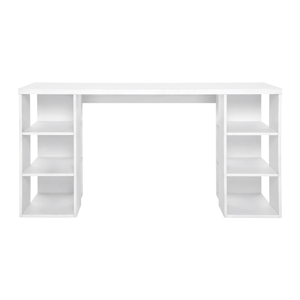 Alderon Computer Desk with Storage – White – Large