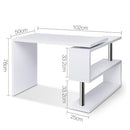 L-Shape Computer Desk - White