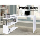 L-Shape Computer Desk - White