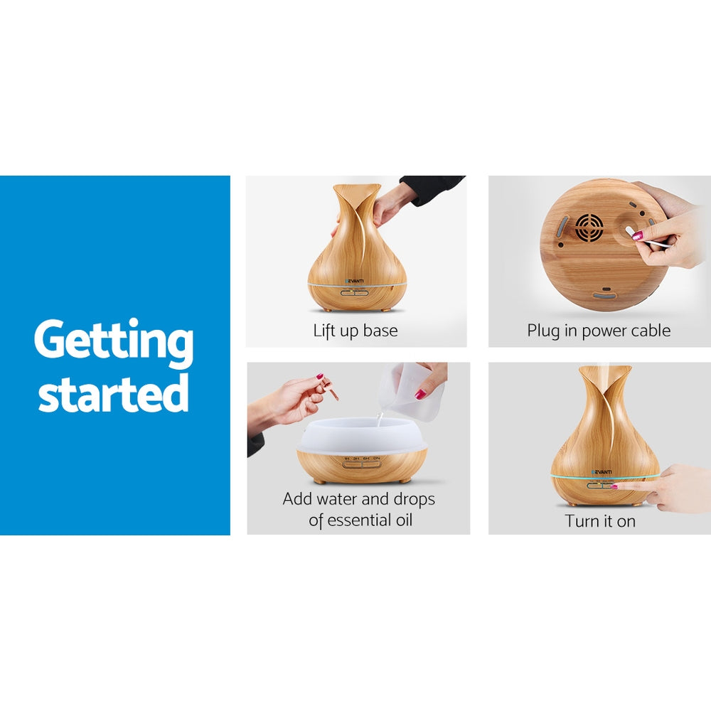 Harmony 4-in-1 Aroma Diffuser – Beige / Cream – 400ml