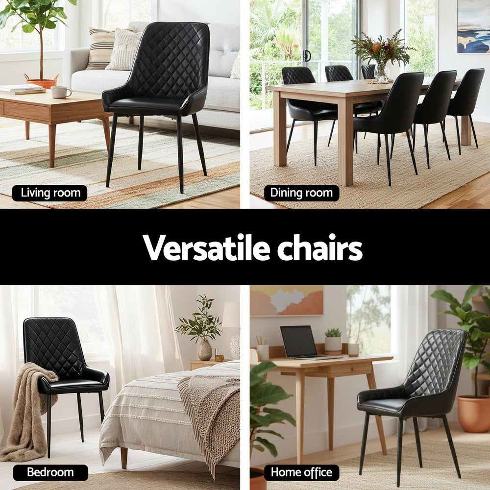 Arlo Dining Chairs – Black – Set of 2