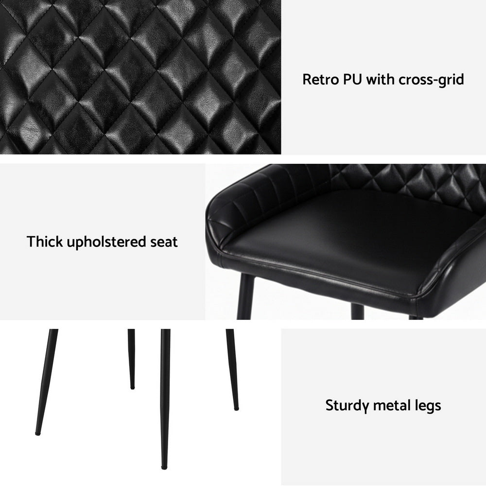 Arlo Dining Chairs – Black – Set of 2