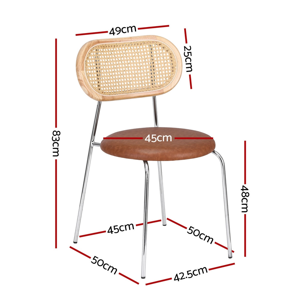 Arlo Dining Chairs – Brown – Set of 2